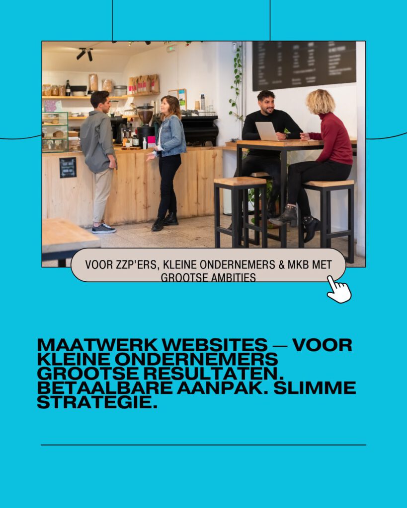 Klanten in gesprek in een lokale koffiebar – symbool voor persoonlijke service voor kleine ondernemers