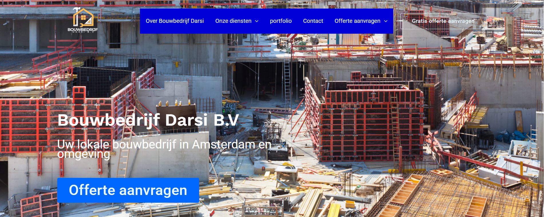 Bouwbedrijf Darsi – WordPress website voor lokaal bouwbedrijf in Amsterdam