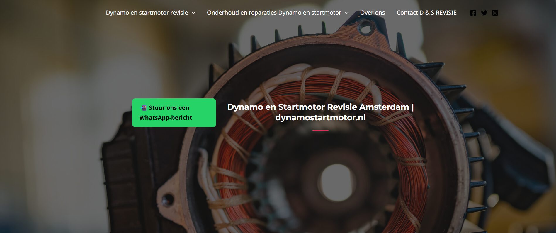 Website voor revisie van dynamo’s en startmotoren in Amsterdam