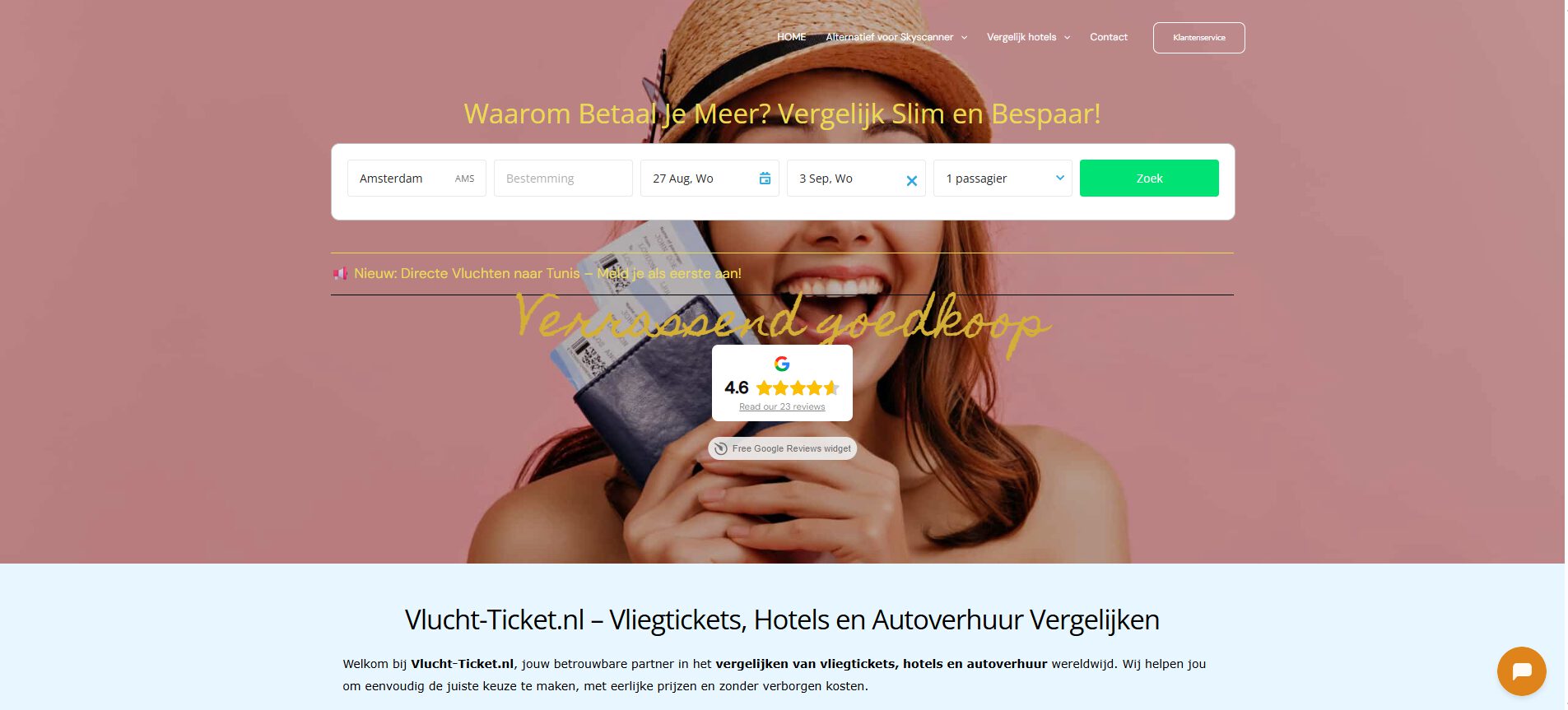 Vergelijkingswebsite voor vliegtickets en autohuur – Vlucht-Ticket.nl