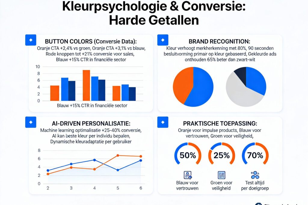 Kleurpsychologie en WCAG compliance conversiedata van kleuren en AI-gedreven personalisatie lokaal