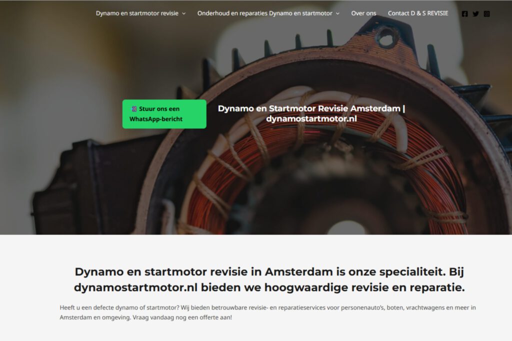 technische website-correctie en structured data implementatie dynamostartmotor.nl voor betere indexatie