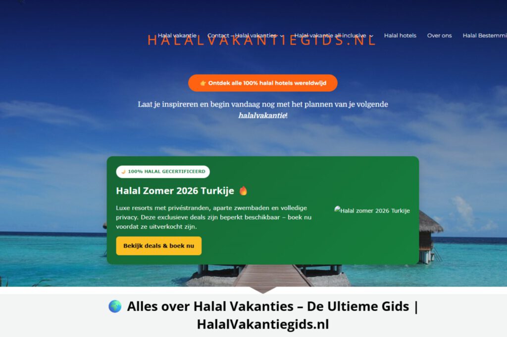 website-correctie en structured data optimalisatie voorbeeld halalvakantiegids.nl met verbeterde content en conversie